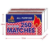 2pk 250ct Wooden Matches